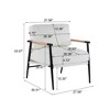 27.56" Modern Accent Chair: Plush, Metal Frame, Wood Arms - Cozy for Living, Bedroom, Office - 4 of 4