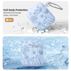 BONGEEK for AirPod Case 2nd 1st Generation Case Cover, Flower Engraved Full Protective Case Soft Silicone Pattern LED Visible,Lilac - 3 of 4