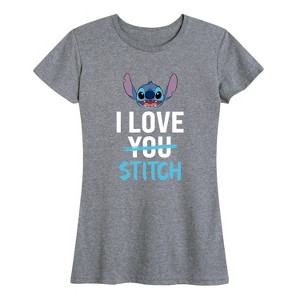 Women's - Lilo and Stitch - I Love Stitch Short Sleeve Graphic T-Shirt - 1 of 4