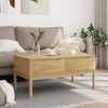 vidaXL Coffee Table Wax brown Solid pine wood Medium Storage - 3 of 4