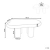 MAYEERTY Cloud-Shaped Coffee Table, Modern Center Table with 4 Solid Legs - 4 of 4