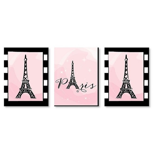 Personalized Travel Art for Kids Set of 4 Prints, Paris Eiffel Tower Art,  Unique Room Decor for Teens, London Art Print, New York Print 