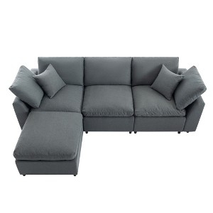 NicBex Modern 104.3" Sectional Sofa Modular L Shape Sofa Couch with Removable Ottoman for Living Room Apartment - 1 of 4