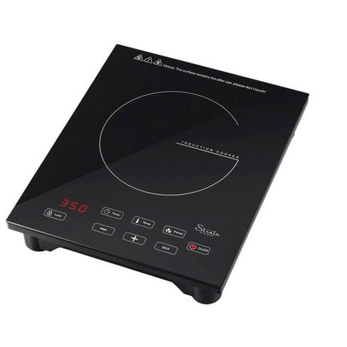 Cooktron Portable Double Burner Electric Induction Cooktop With Cast Iron  Griddle, 7 Temperature Levels, 9 Power Levels & Child Safety Lock : Target