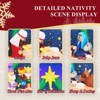 FONTOI Christmas Inflatable Nativity Scene with Starry Backdrop Holiday Blow Up Decoration for Front Yard Garden, Multicolored, 15.75"*11.42"*6.3" - 4 of 4