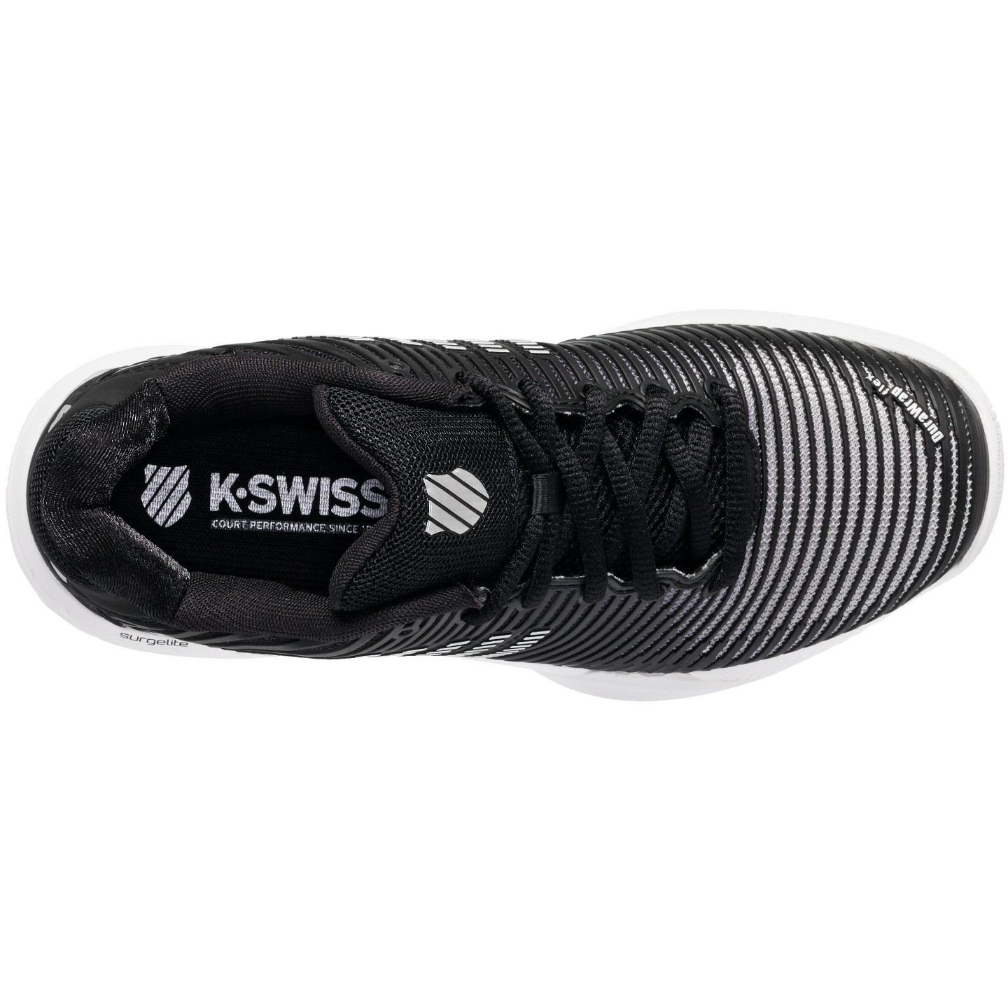 Женские кроссовки K-Swiss Hypercourt Express 2 Tennis Shoe (Black/White/Silver), цвет: Чёрный — фото 5