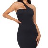 Slickblue Women's One Shoulder Bodycon Mini Dress, Stretch Jersey Fabric, Fitted Style, Multi Colors Options, Size S-L - 3 of 4