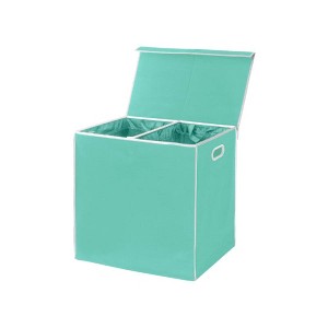 Apex Vanguards Turquoise Double Laundry Hamper Basket - 1 of 3