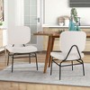 Costway 1/2 PCS Upholstered Accent Chair with Sponge Padding Adjustable Foot Pads & Metal Frame - 2 of 4
