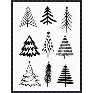Amanti Art Christmas Trees 3 by Kristina N. Canvas Wall Art Print Framed 23-in. W x 30-in. H. - 1 of 4