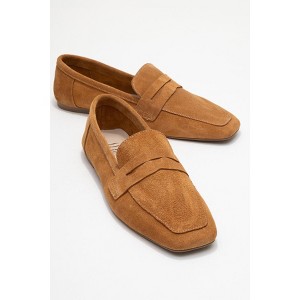 Morne - Cognac Suede Genuine Leather Loafer (Women) | Forever & Always Shoes - 1 of 4