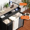 Heybly Laundry Hampers, 126L Laundry Basket with 3 Section Pull-Out Rolling Bags - 3 of 3