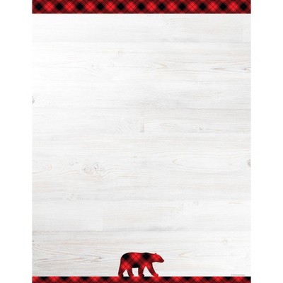 80ct Black Buffalo Plaid Letterhead