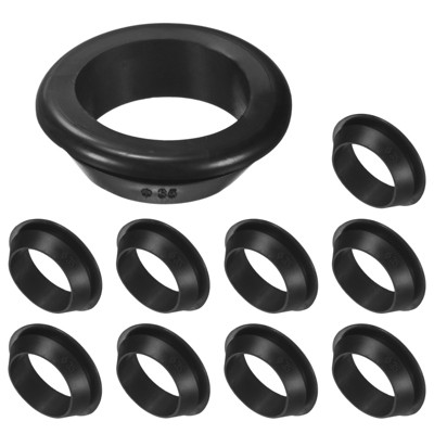 Unique Bargains Rubber Corrosion-Resistant Snap-in Locking Hole Plugs Black