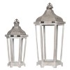 Transpac Wood 31.25 in. Gray Spring Nesting Rustic Lanterns Set of 2 - 4 of 4