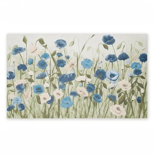 Stupell Industries Blue Poppy Garden Printed Outdoor Door Mat, design by Kelly Elizabeth, 18"x30" - 1 of 4