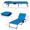 Folding Chaise Lounge Set with Reclining Back, 25.6" x 74" x 14.2" - 3 of 4