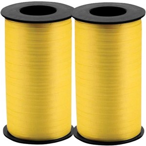 LoonBalloon 500 Yards Yellow Curling Ribbon ‚ 3/16 Inch wide Gift & Party Accent (2-Pack) - 1 of 4