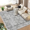 Vintage Rug Floral Area Rugs Thin Boho Geometric Print Distressed Rugs for Kitchen Low Pile Washable - 3 of 4