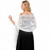 Anna-Kaci Women's Sheer Lace Cardigan with Scalloped Edges and Half Sleeves - 4 of 4