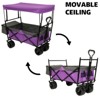 BEAFUP Collapsible Wagon with Canopy & Mosquito Net,480Lbs Foldable All-Terrain Cart for Camping,Shopping,Beach,Families & Outdoor Enthusiasts - 4 of 4