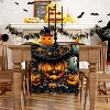 Hachikiko Halloween Black Pumpkins Ghost Table Runner (100% Polyester) Seasonal Fall Kitchen Dining Decor for Home Party - 3 of 4