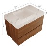 29.9" Floating Bathroom Vanity with Sintered Stone Top & Ceramic Sink, Modern Wall Mounted Cabinet for Small Spaces-3irtyhousy - 4 of 4