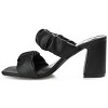 Journee Collection Womens Zoee Open Square Toe Block Heel Sandals Black 9.5 - 2 of 4