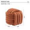 MAYEERTY Chenille Knot Design Ottoman, Makeup Stool Footstool, Living Room Bedroom, Orange - 3 of 4
