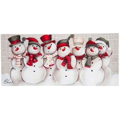 Home & Garden 10.0" Snow Friends Switch Mat Sassafras Snowman Winter Evergreen Enterprises Inc  -  Door Mat