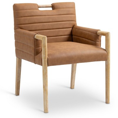 cognac vegan leather/natural