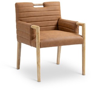 Meridian Furniture,Aimee Vegan Leather Dining Arm Chair - 1 of 4