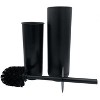 Home Mart Goods Black Toilet Brush Set with Holder - 16" Tall - 2 of 2