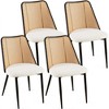NicBex Dining Chair Set of 4 Modern Rattan Backrest Side Chair with Cushion Seats for Kitchen,Dining Room - 4 of 4