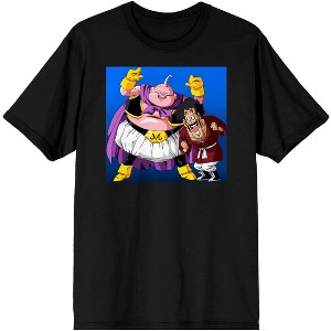 Majin Buu & Mr. Satan Dragon Ball Z Men's Black Short Sleeve Graphic Shirt - 1 of 3