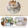 5-Piece Round Extendable Dining Table Set with 4 Chairs, Solid Wood Frame, Adjustable Table for 4, for Kitchen or Dining Room - 3 of 4