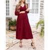 LXT-Women's Tiered Ruffle Hem Maxi Dress with Belt for Baby Shower - 4 of 4