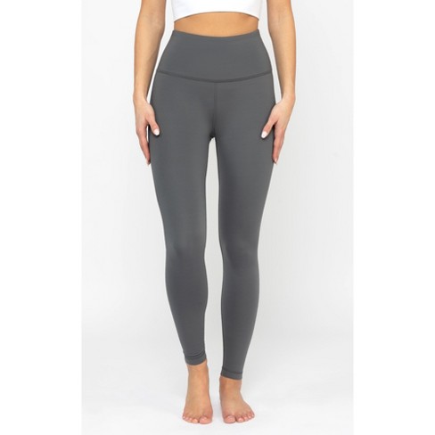 90 Degree By Reflex - Women's Polarflex Fleece Lined High Waist Legging -  Iron Gate - Large