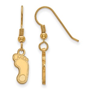 Black Bow Jewelry 14k Yellow Gold Plated Sterling Silver North Carolina Tar Heels NCAA Dangle Earrings - 1 of 3