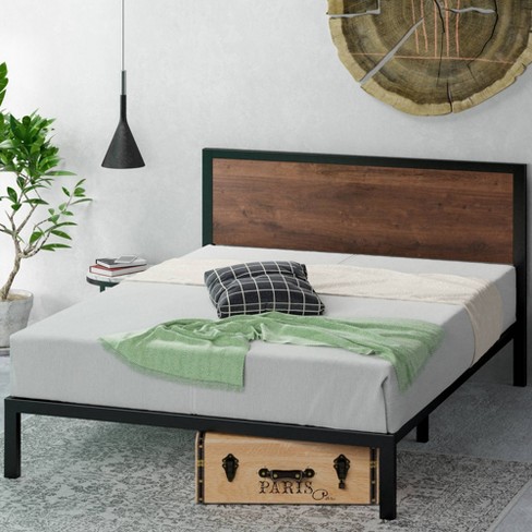 Brown metal deals bed frame