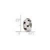 Black Bow Jewelry Brown & White Dotted Glass Sterling Silver Bead Charm - 2 of 3