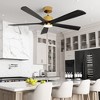Famapy 47-Inch Ceiling Fan with Wooden Blades and Multi-Color LED Light - 2 of 4