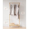 21.5" Bamboo Clothing Rack with Storage Shelf. Freestanding, heavy-duty for clothes, coats, skirts, shoes - 4 of 4