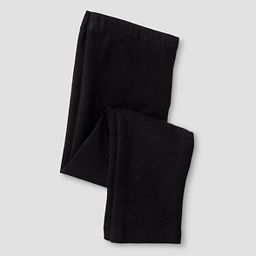 Toddler Girls' Solid Leggings - Cat & Jack™ Black 12M: Cotton-Spandex Blend, Mid Rise, Ankle Length, Elastic Waistband