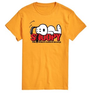 Men's - Peanuts - Snoopy Laying -Men's Short Sleeve Graphic T-Shirt Short Sleeve Graphic T-Shirt - 1 of 4