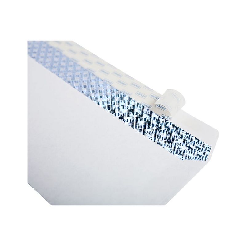 Staples EasyClose Security Tint #10 Envelope 4-1/8" x 9-1/2" White 500/BX 50312, 5 of 7