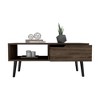 Coffee Table with One Open Shelf and One Drawer, Four Legs, Spacious Top and Storage for Living Room - 3 of 4