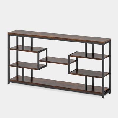 Tribesigns 70.87" Console Tables for Living Room, 5-Tier Narrow Long Sofa Tables Entryway Tables with Open Storage Shelves