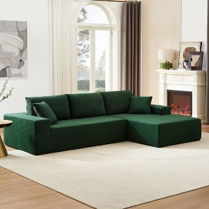 Modular Sectional Sofa Set, Modern Minimalist Style L-Shape Fabric Couch, Free Combination Upholstered Sleeper Sofa For Living Room, Bedroom, Salon - 1 of 4