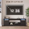 Coolmee TV Stand with Storage Place for TV up to 55 Inch, Modern Entertainment Center with Storage Cabinet, Fits into 36 inch Electric Fireplace - 4 of 4